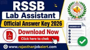 RSSB Lab Assistant Official Answer Key 2026