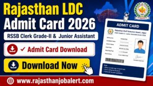 Rajasthan LDC Admit Card 2026