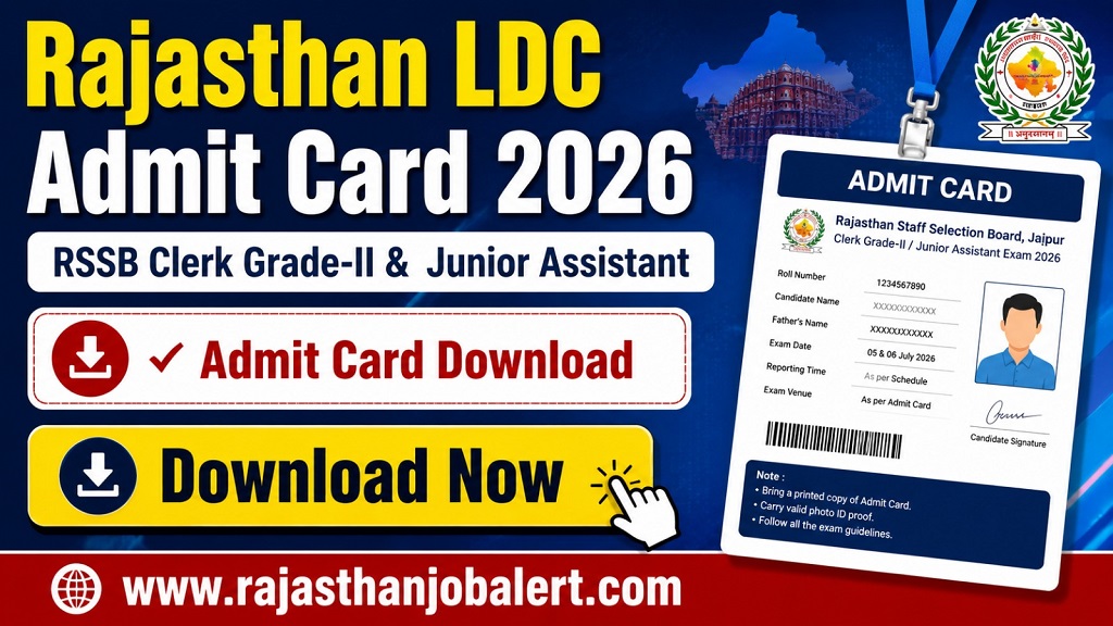 Rajasthan LDC Admit Card 2026
